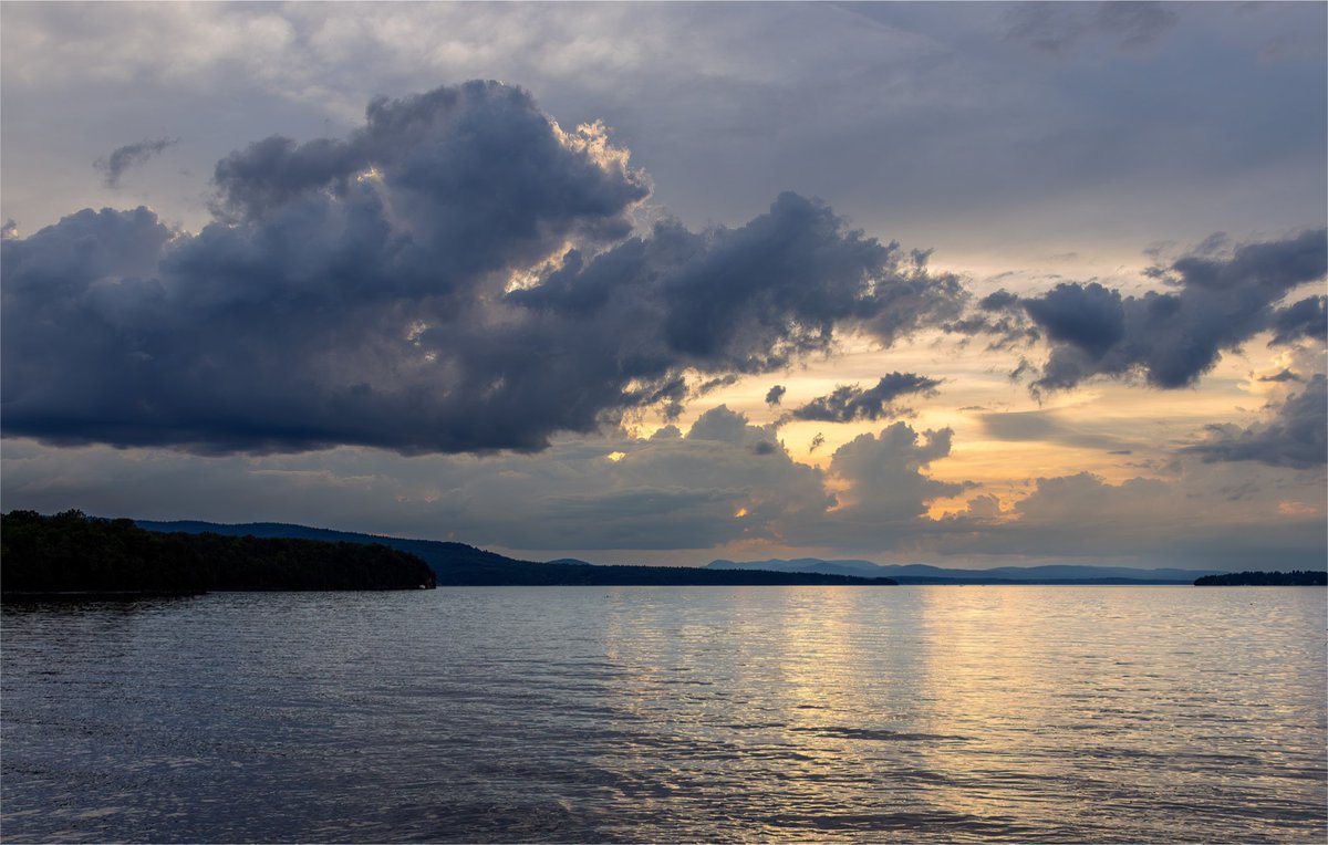Cloud drama over Lake Champlain, from Ferrisburgh Vermont