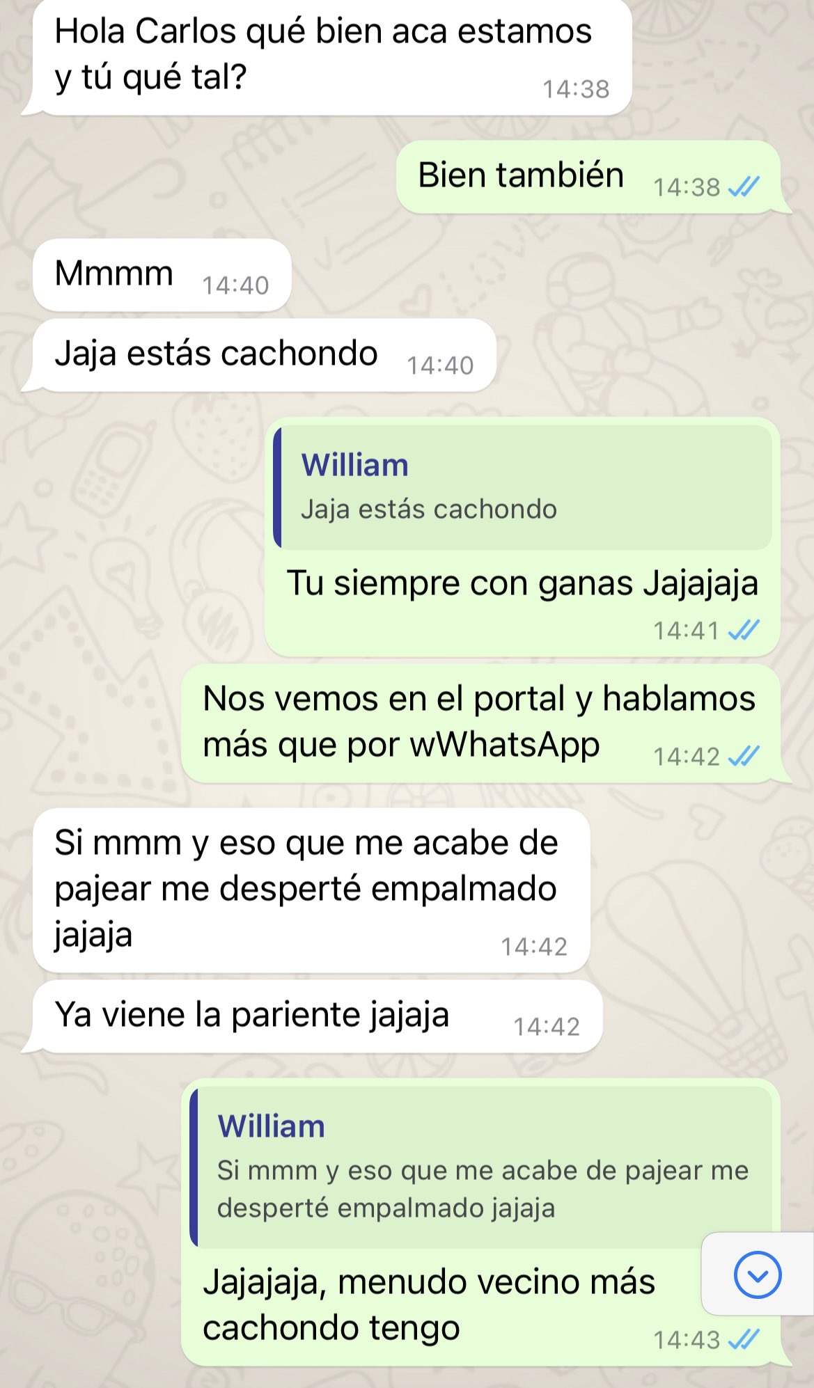 MorboCumcontrol on X: Conversación de ahora mismo con mi vecino  informático que es hetero casado que le mola el Cumcontrol y se lo he echo  y le escribí para preguntarle una cosa