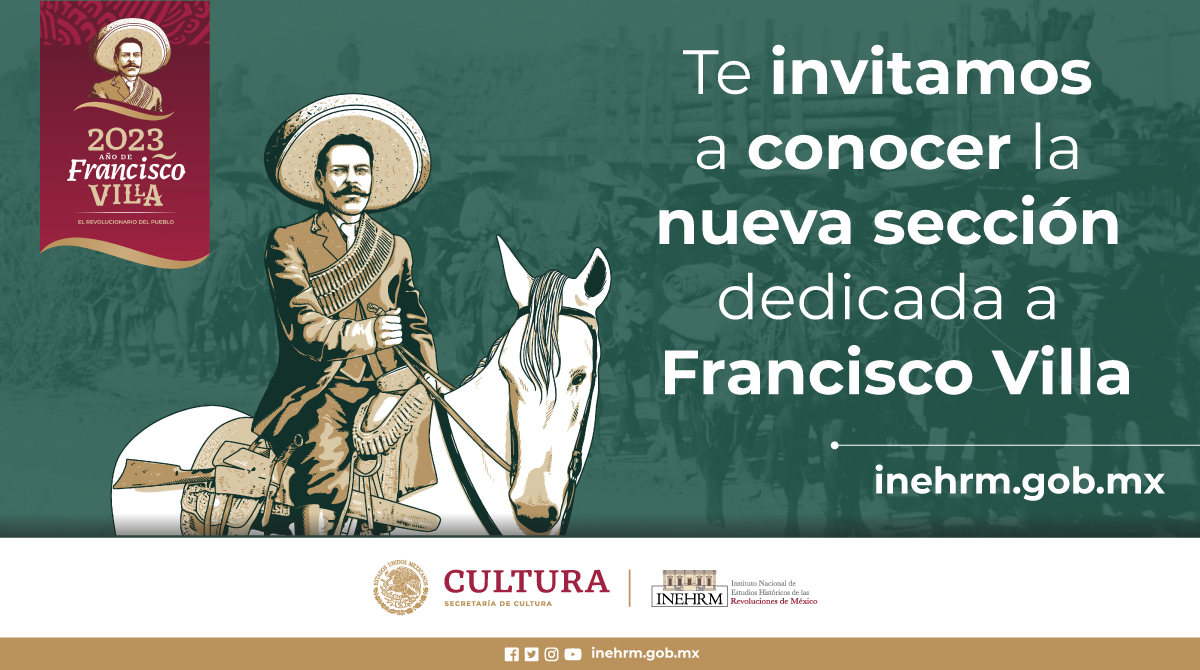 En conmemoración por el #centenario de su aniversario luctuoso invitamos a conocer el micrositio dedicado a su vida y obra. Explora y descubre #LibrosElectrónicos, #ExposicionesDigitales, #CápsulasHistóricas, #Conferencias y una #Galerìa #Fotográfica en inehrm.gob.mx/es/inehrm/villa