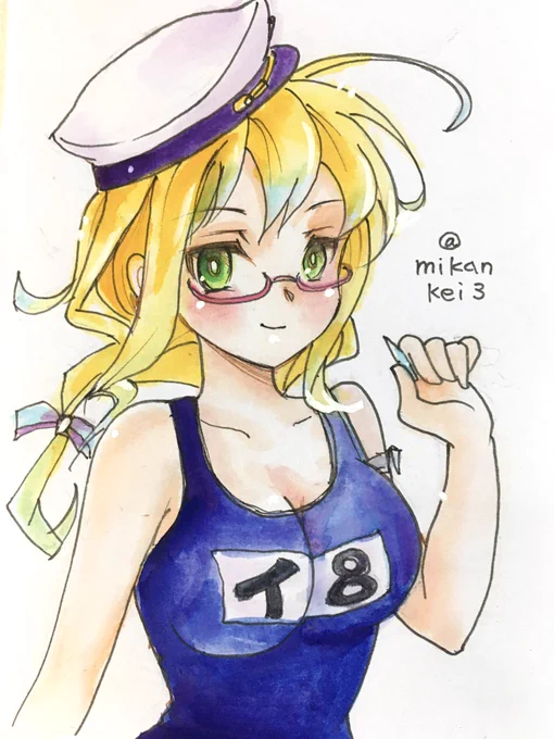 伊8です  はっちゃん進水日 #艦これ版深夜の真剣お絵描き60分一本勝負 #艦これ版真剣お絵描き60分一本勝負_20230720 #艦これ