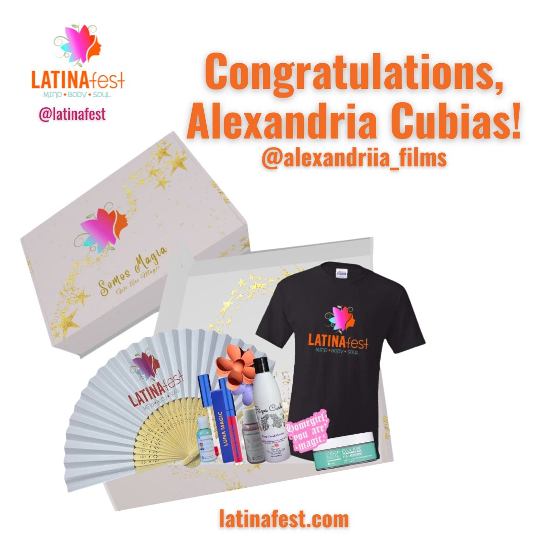 🎉 Congratulations to our giveaway winner, Alexandria Cubias (@alexandriia_film)! 🎉 There's still time to win a #LATINAFest Magia Box. All you have to do is go to our pinned post on Instagram, tag 3 friends, and take our survey. No purchase is necessary to enter. Link in bio.
