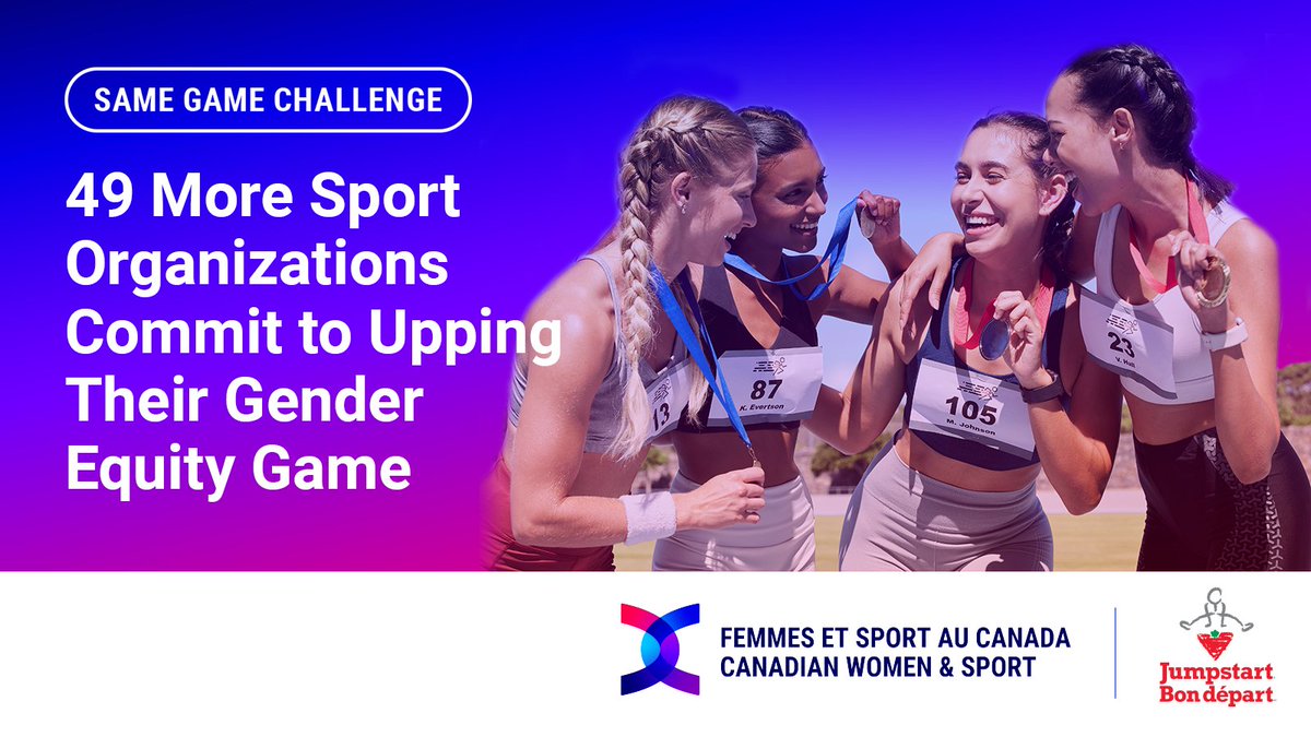 WomenandSportCA's tweet photo. Together with @CTJumpstart, we are excited to announce the 49 organizations that will take part in cohort 2 of the #SameGameChallenge this year!  

Learn more and see who’s stepping up their gender equity game this year! 

https://t.co/u61t9WY9VL https://t.co/3MniDCe4gJ