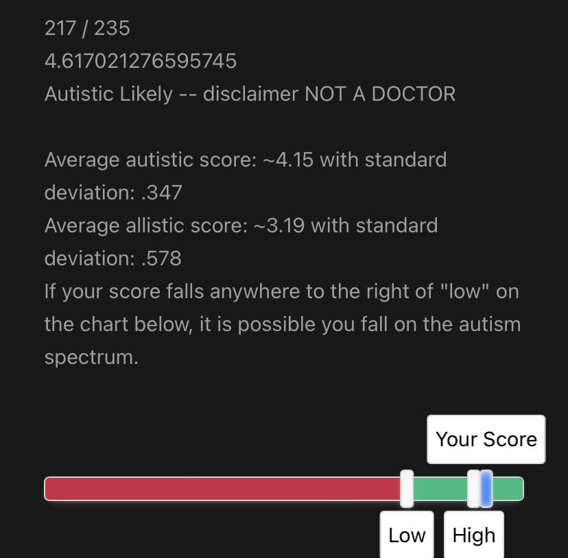 pot8um's tweet photo. This unofficial assessment asked a lot of questions that most online autism assessments do not and it was refreshing

#ActuallyAutistic #AuDHD #ADHD #Neurodivergent https://t.co/IkIjyXMMQF