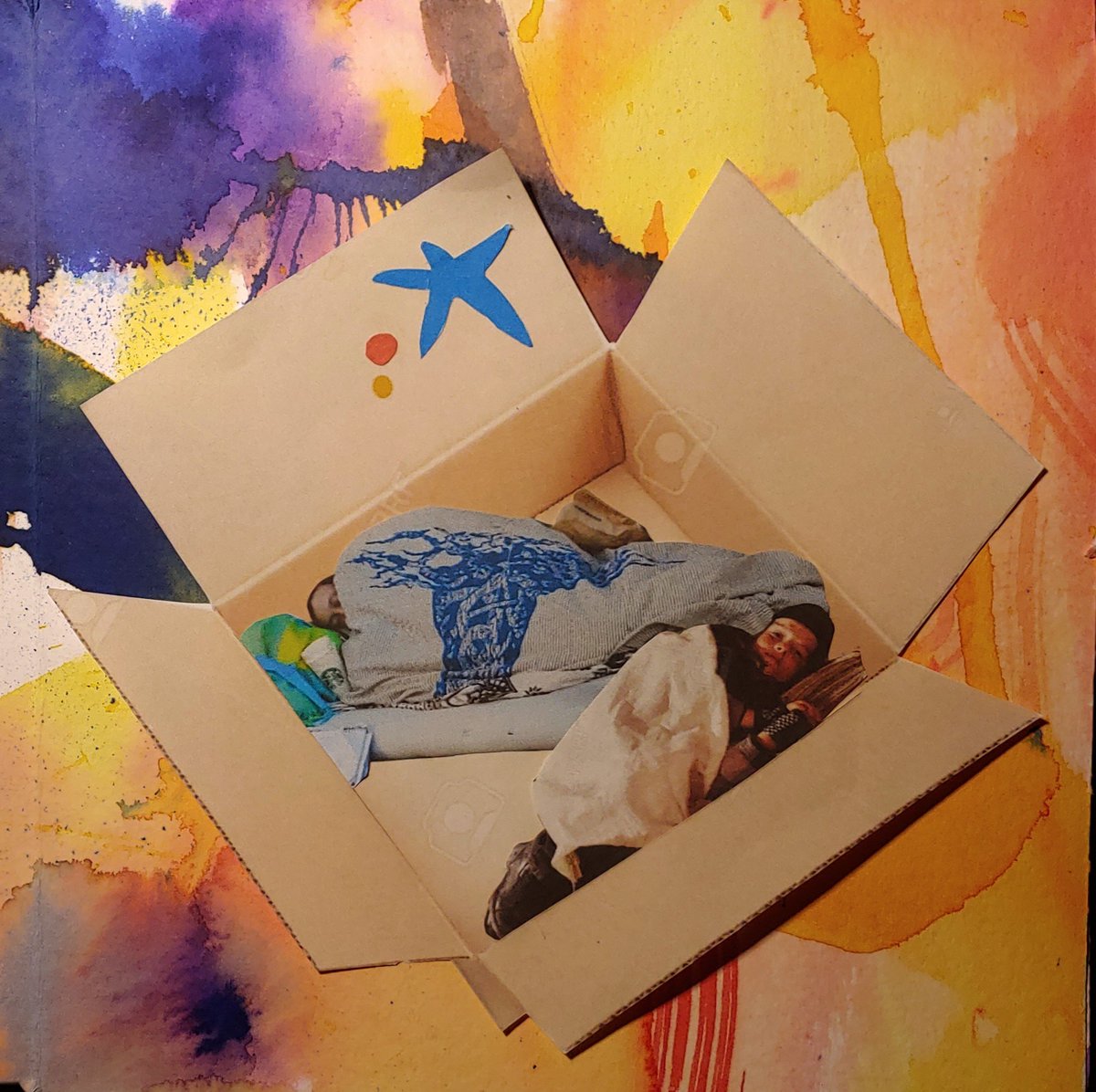Títol:"Jornada de reflexió".
Tècnica mixta/collage
El collage és una bona eina per comunicar idees.
#collagereivindicatiu