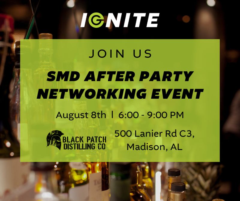 ignite_now's tweet photo. There's still time to RSVP to our SMD After Party Networking Event. Join us on August 8th from 6:00-9:00 PM at Black Patch Distilling Co. for a night of great drinks and networking opportunities! RSVP at https://t.co/yUckK2WLbS
#SMD #AfterParty #Networking #IgniteImpossible https://t.co/Lquvyy403W