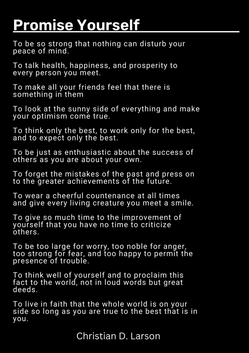 Can you promise this?