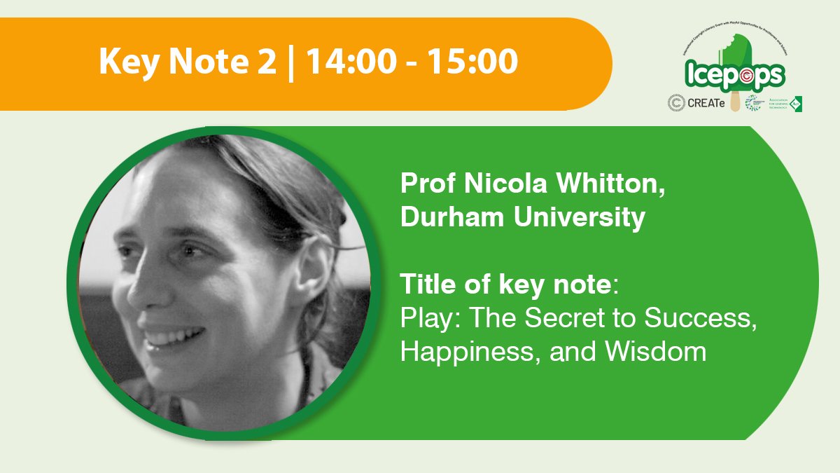 ALTCoOLSIG's tweet photo. Kick starting this afternoon with our 2nd Keynote speaker Prof Nicola Whitton, who will be discussing play, games, joy and wisdom #icepops23 https://t.co/e1n9VNgXc7