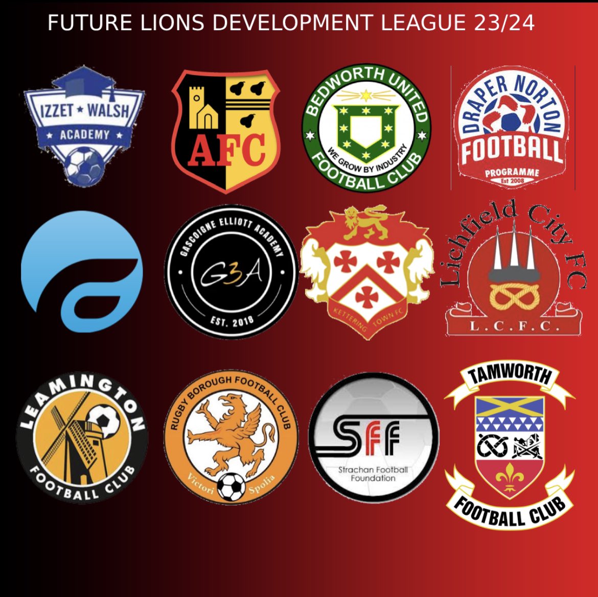 The teams are set as we get ever closer to a brand new Future Lions Season 💪 

A Spoiler alert for tomorrow, we will be revealing the opening fixtures for each league tomorrow so stay tuned for that 🦁 

#FutureLions 🦁⚽️🏆