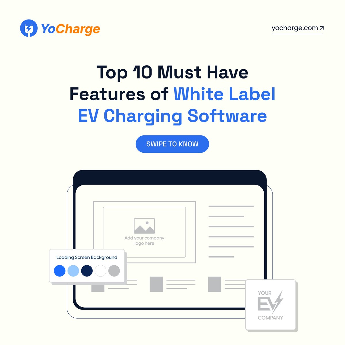 Unlock the Power of White-label EV Charging Software! 

Check out our Top 10 Must-Have Features for a Seamless EV Charging Experience!

#features #softwarefeatures #evcharging #evchargingsoftware #topsoftware #whitelabelsoftware #yocharge #chargingsoftware