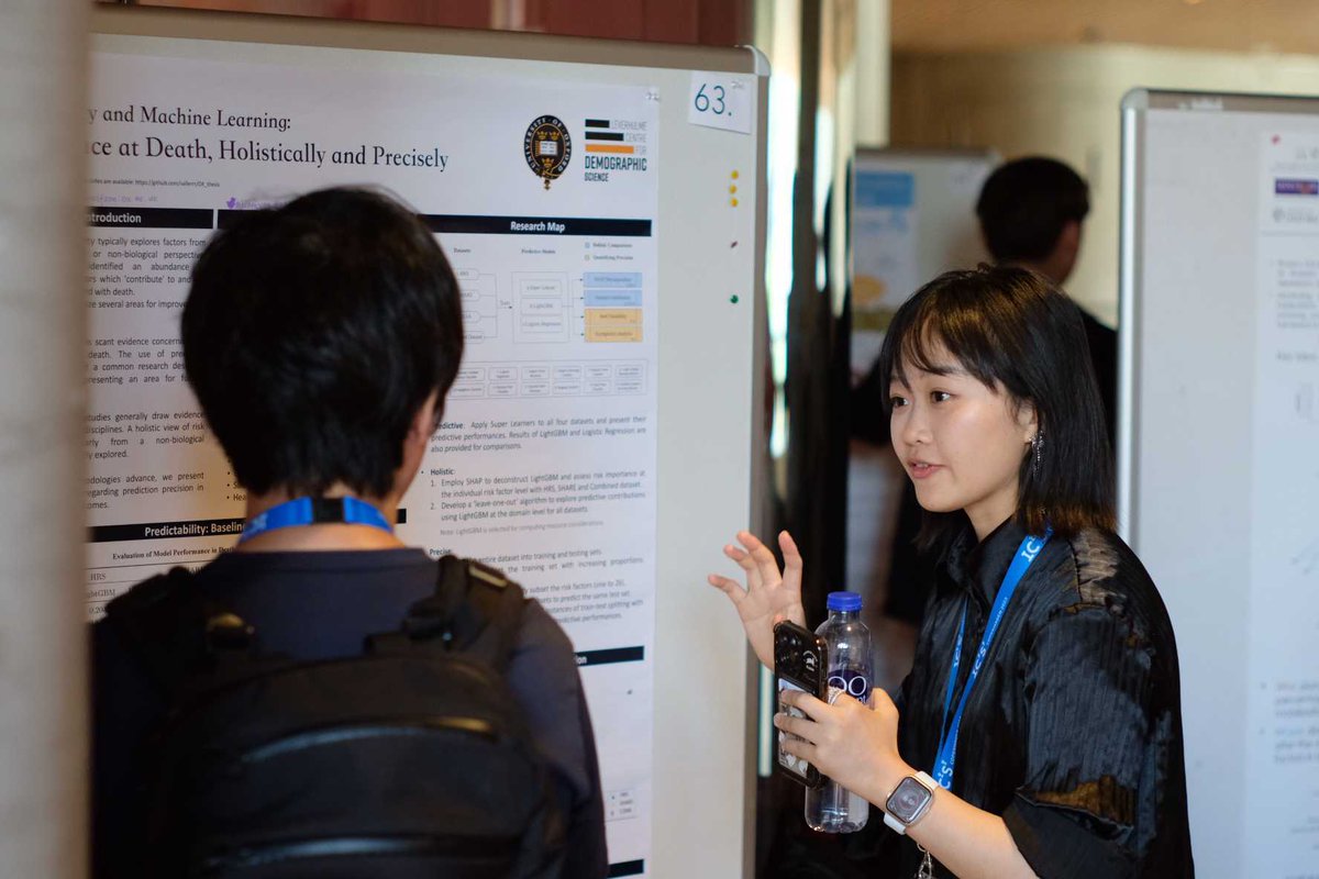 <a href="/d_valdenegro/">Daniel Valdenegro</a> @ArunFrey <a href="/NuffieldCollege/">Nuffield College</a> <a href="/LeverhulmeTrust/">The Leverhulme Trust</a> Earlier today, <a href="/jianiyan404/">jiani yan</a> presented her poster on death #predictability and #MachineLearning on the last day of <a href="/IC2S2/">IC2S2</a>. Thanks to everyone who passed by our talk and posters 😎