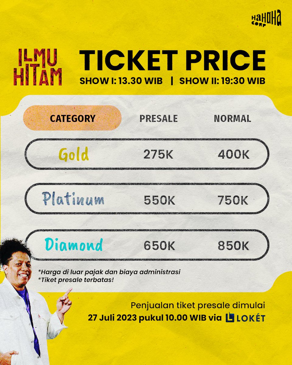 Arie_Kriting's tweet photo. Teman-teman yang mau menyaksikan Stand Up Special ILMU HITAM silakan simak informasinya nih. 🥰

Tiket sudah bisa diamankan tanggal 27 Juli nanti. Tidak banyak, karena saya maunya syahdu saja.

Jangan lupa masukan kalender juga tanggal 16 September 2023, kita ketemu. 🙏🏽 https://t.co/YExXwIi6Nk