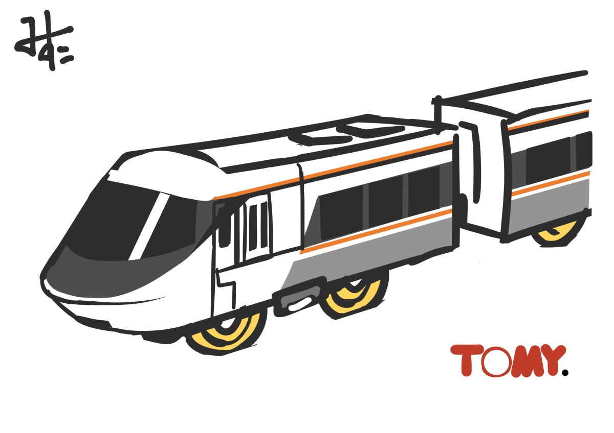 「トミーから出ているタイプのJR385系プラレール」|みすた亭のイラスト