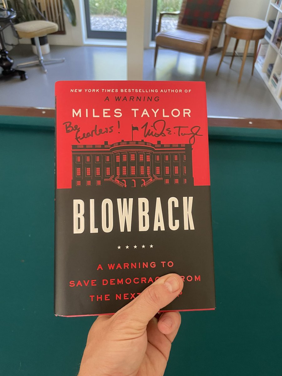 A WILD ride of a book by my new friend @MilesTaylorUSA. Run don’t walk 💪🇺🇸
