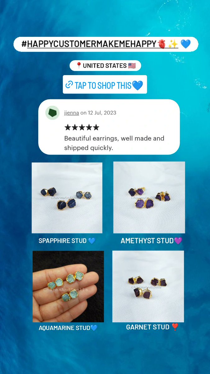 JaipurjewelsP's tweet photo. Its a good day !๐tap to click this click for more design https://t.co/NvkR38k5y7 #buyerreview #happycustomer #etsybuyer #sapphirestud #amethyststud #aquamarinestud #garnetstud #WhatsApp #birthstonestud #birthdaygift #giftforfriend #dailywearstud #ministud #studearring #cutestud https://t.co/ntCMhibuFW