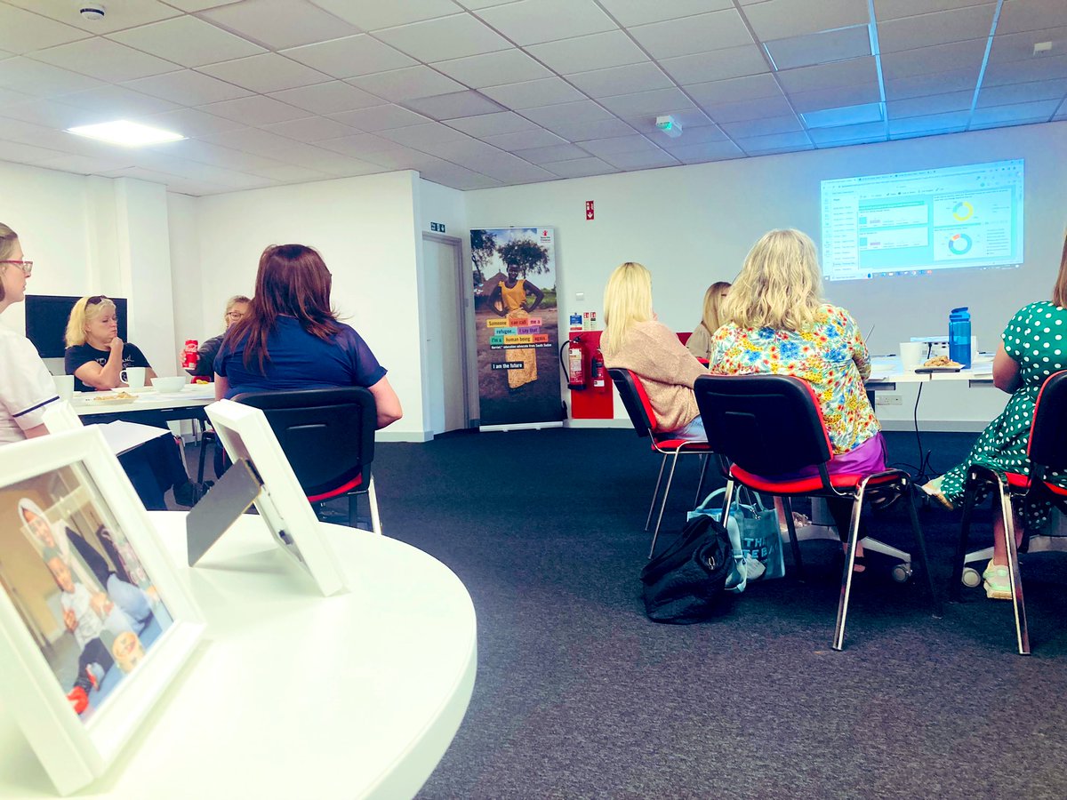 Hosting a conversation with Sure Starts &amp; other partners in Belfast looking at our early years’ programmes. £70k of our grants have gone directly into family homes so far in 2023. We’re also looking at research around the importance of play &amp; music in young children’s lives.