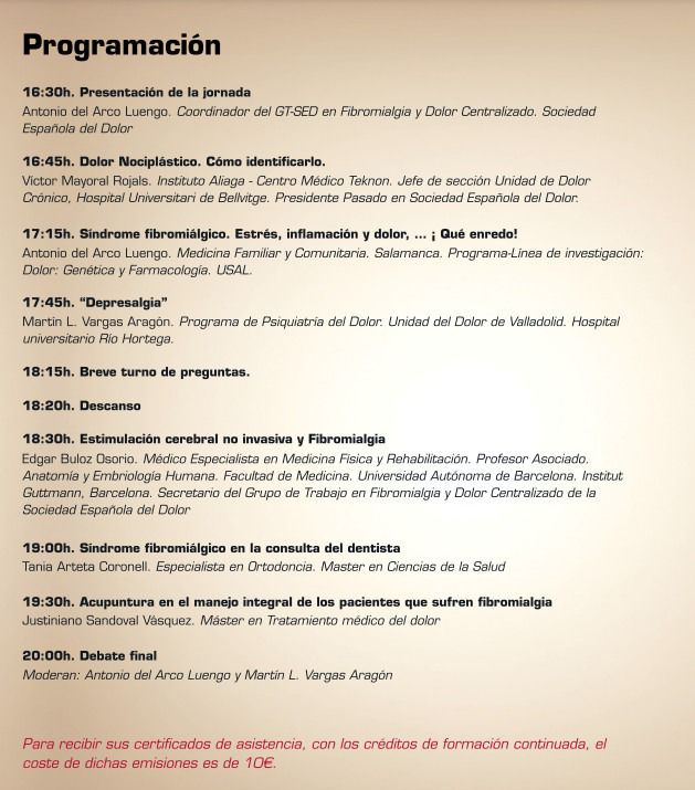 ¡Nos vemos el 5 de octubre! Buceando en la neurociencia clínica de la fibromialgia 😀😀