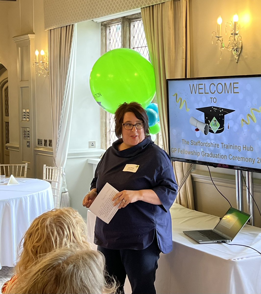 StaffsTH's tweet photo. STH Director making the welcome address to General Practice Fellows…#STHTeam #GPFellowship #graduation2023 https://t.co/UR32PAdtEX