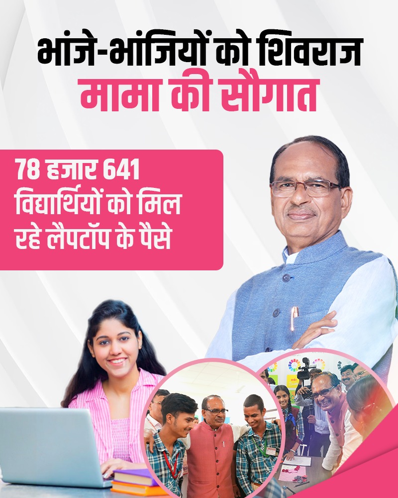 AkhileshT_CSC's tweet photo. भांजे- भांजियों को शिवराज मामा की सौगात लैपटॉप के लिए 78 हजार 641 विधार्थियो के खाते में ₹196 करोड़60 लाख देने के लिए मामा शिवराज का धन्यवाद @ChouhanShivraj
#mamake techie yuva https://t.co/i3qYwY4Y6C