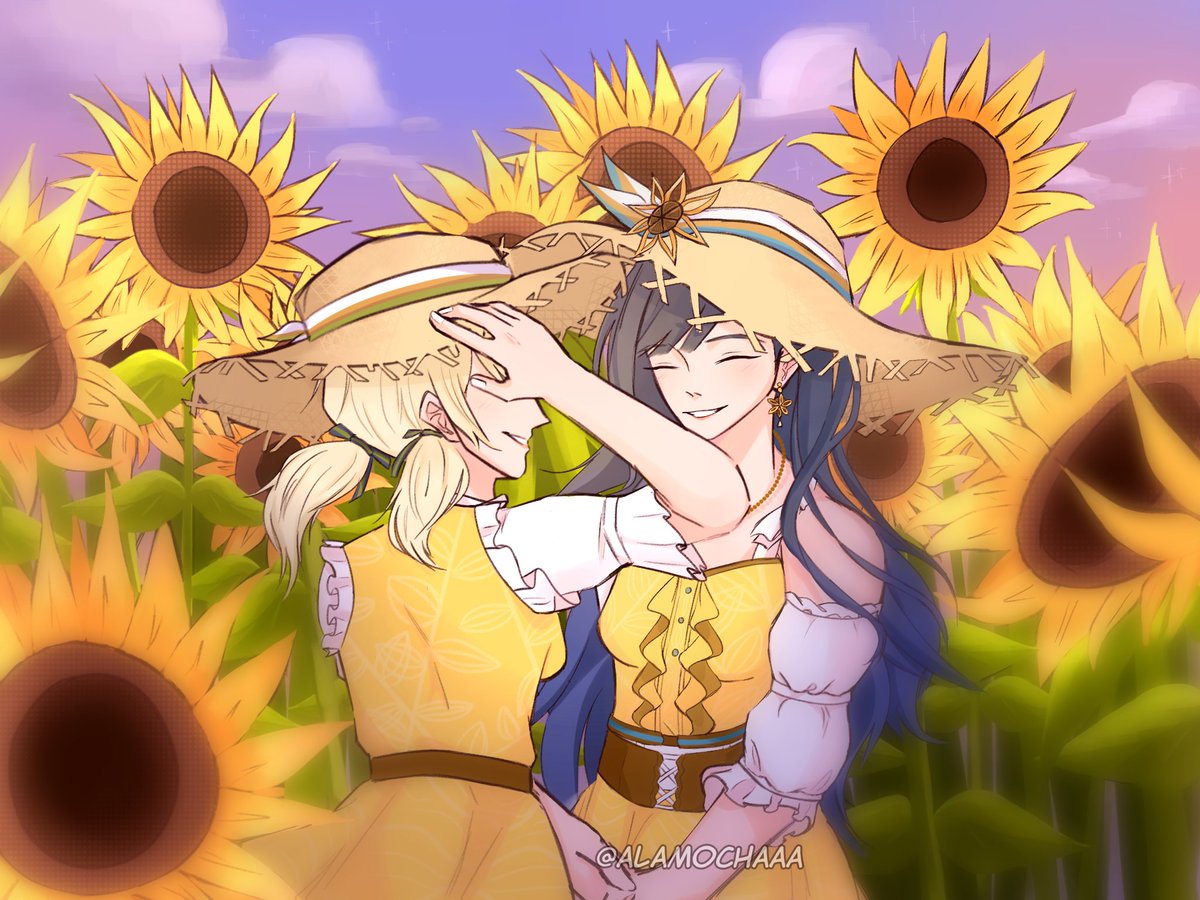 AnhaneWeek2023 day 1: flowers together in the sunflower field