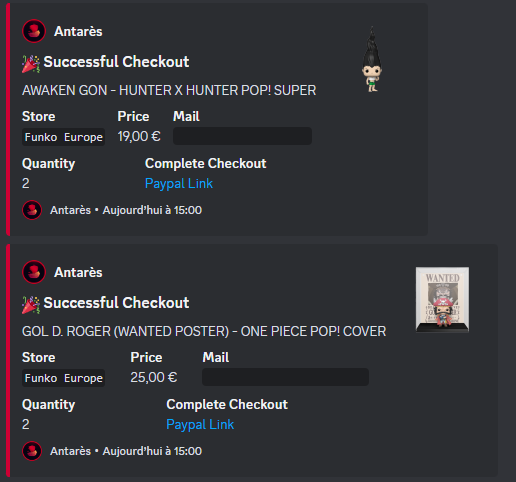 trayserr's tweet image. 37 tasks = 34 Checkouts ! 🥳

BOT : @Antares_Bot 
CG : @KosherMoneyGang 
PROXIES : @AddictProxies