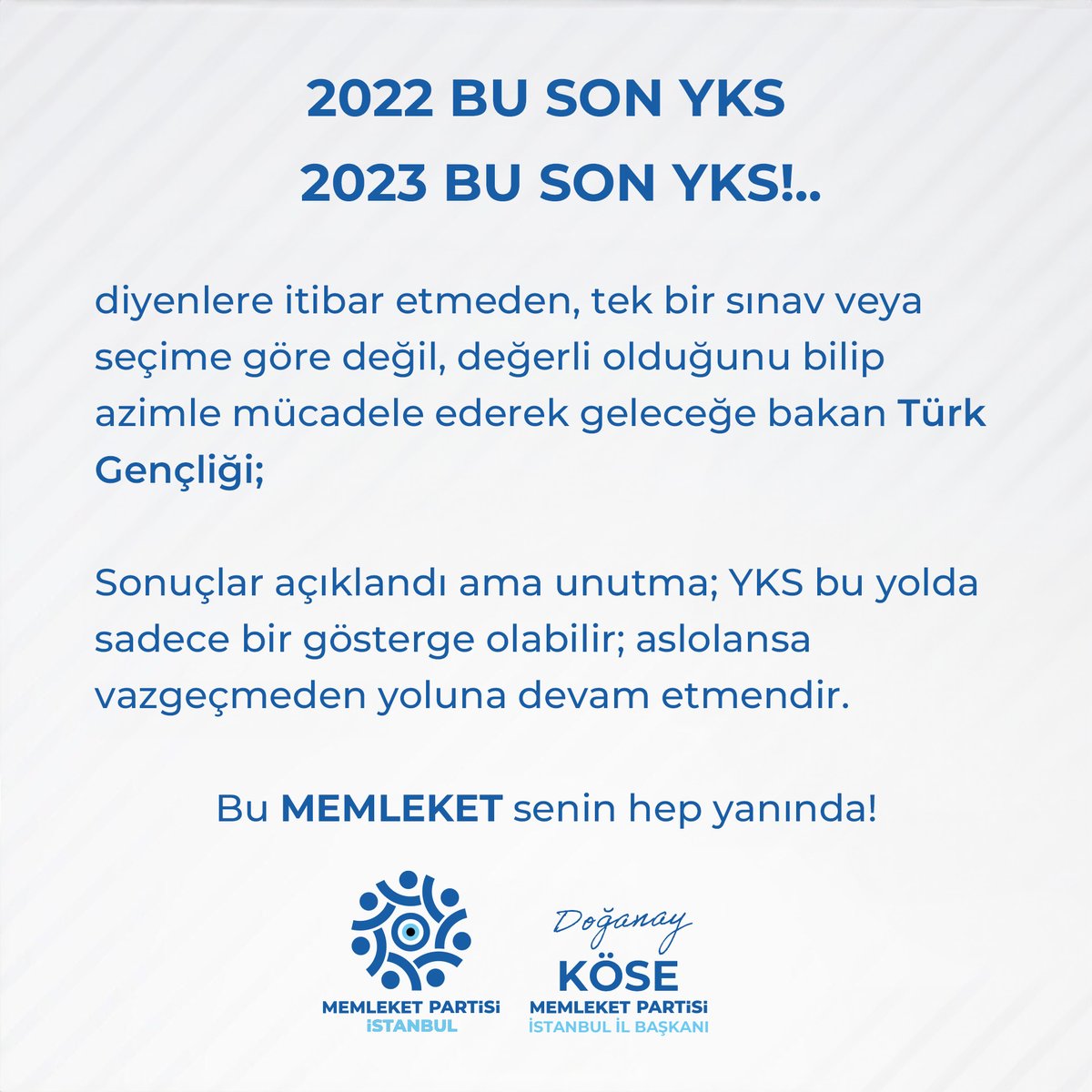 Memleket Partisi Hep Yanında #yks #ykssonuc #yks2023