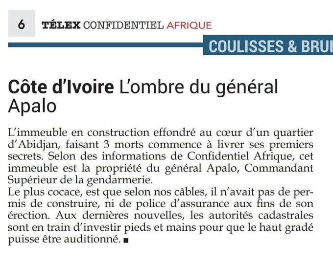 KobresTchele's tweet photo. Il faudra porter plainte pour diffamation contre ce journal.. 

C'est pourquoi ils n'ont jamais donné les noms des propriétaires des immeubles effondrés jamais de date de procès, jamais de verdict rendus . 

Ils savent.. https://t.co/xnDRuOHcrN