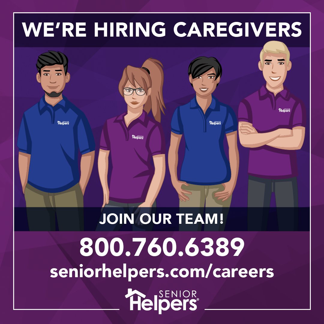 We're hiring! At Senior Helpers we make sure our employees are happy and can make a difference at their job. Do you want to make a difference at your job? Apply today! #hiring #caregiverjobs hubs.li/Q01XFtnG0