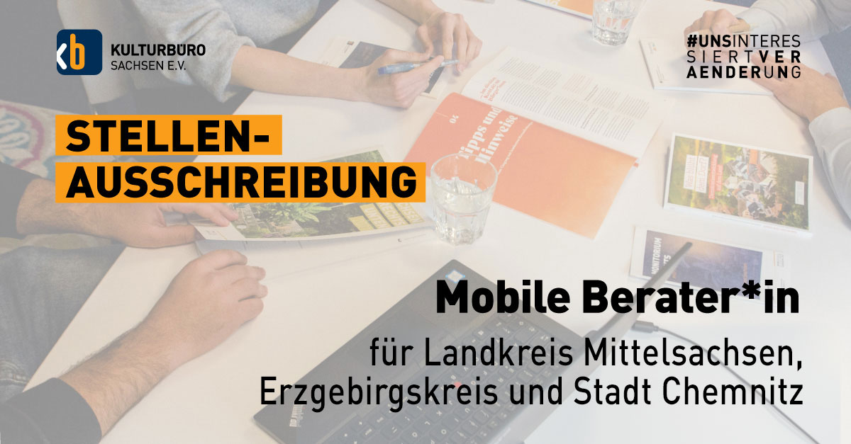 📣Wir suchen Verstärkung🙌 für unsere Mobile Beratung bei der Umsetzung von Interventions- und Präventionsstrategien gegen #Rechtsextremismus im LK #Mittelsachsen, #Erzgebirgskreis, #Chemnitz bevorzugt mit Wohnsitz in der Beratungsregion.