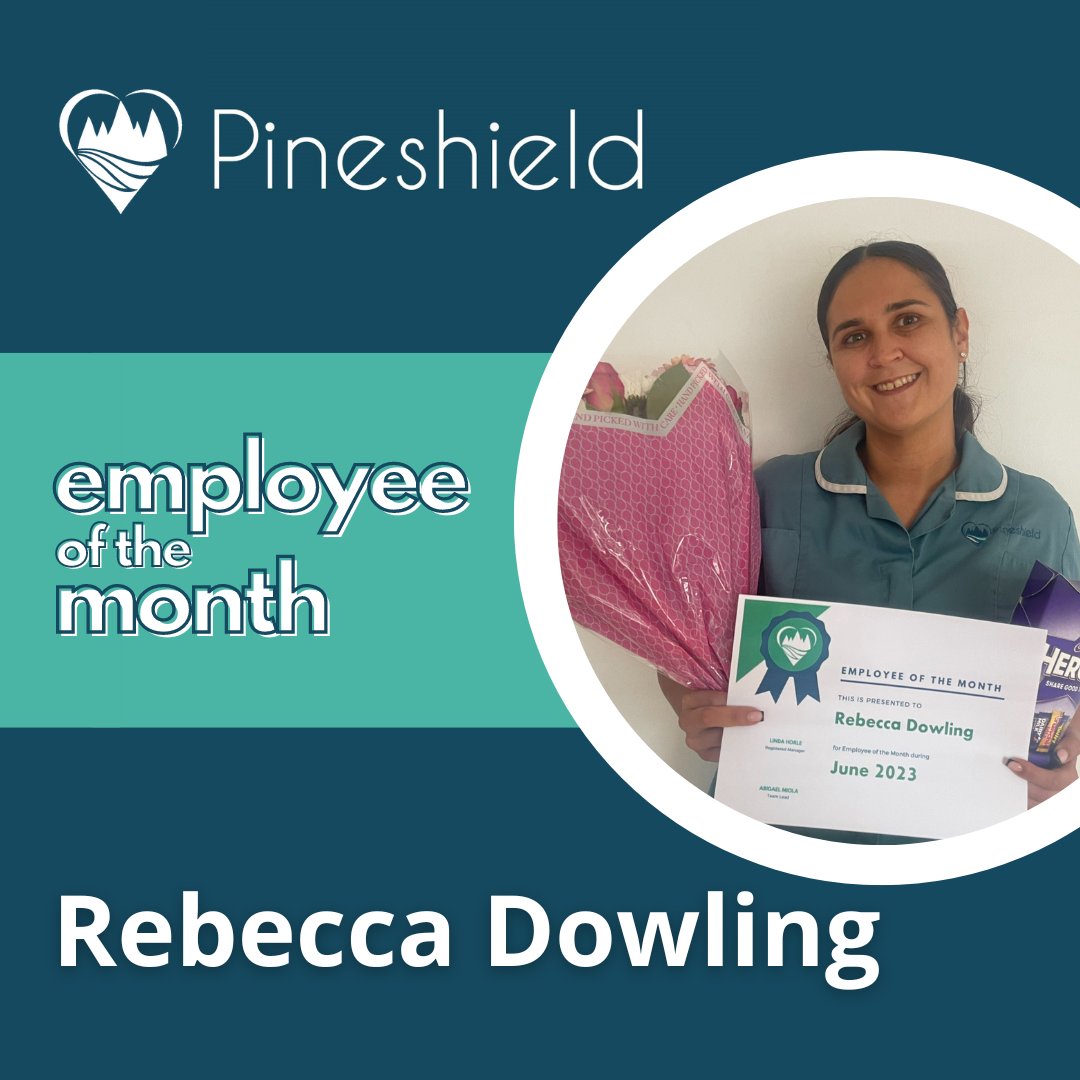 Pineshield's tweet photo. 👏 Meet Becky, our carer of the month for June! 🏆 She's a true gem, going above and beyond for those she supports. 💚 Her excellent skills and passion make her an asset to the team. Keep up the fantastic work, Becky! 🌟 #EmployeeOfTheMonth #HomeCare #ValuedStaff https://t.co/xgmu8MpNuM