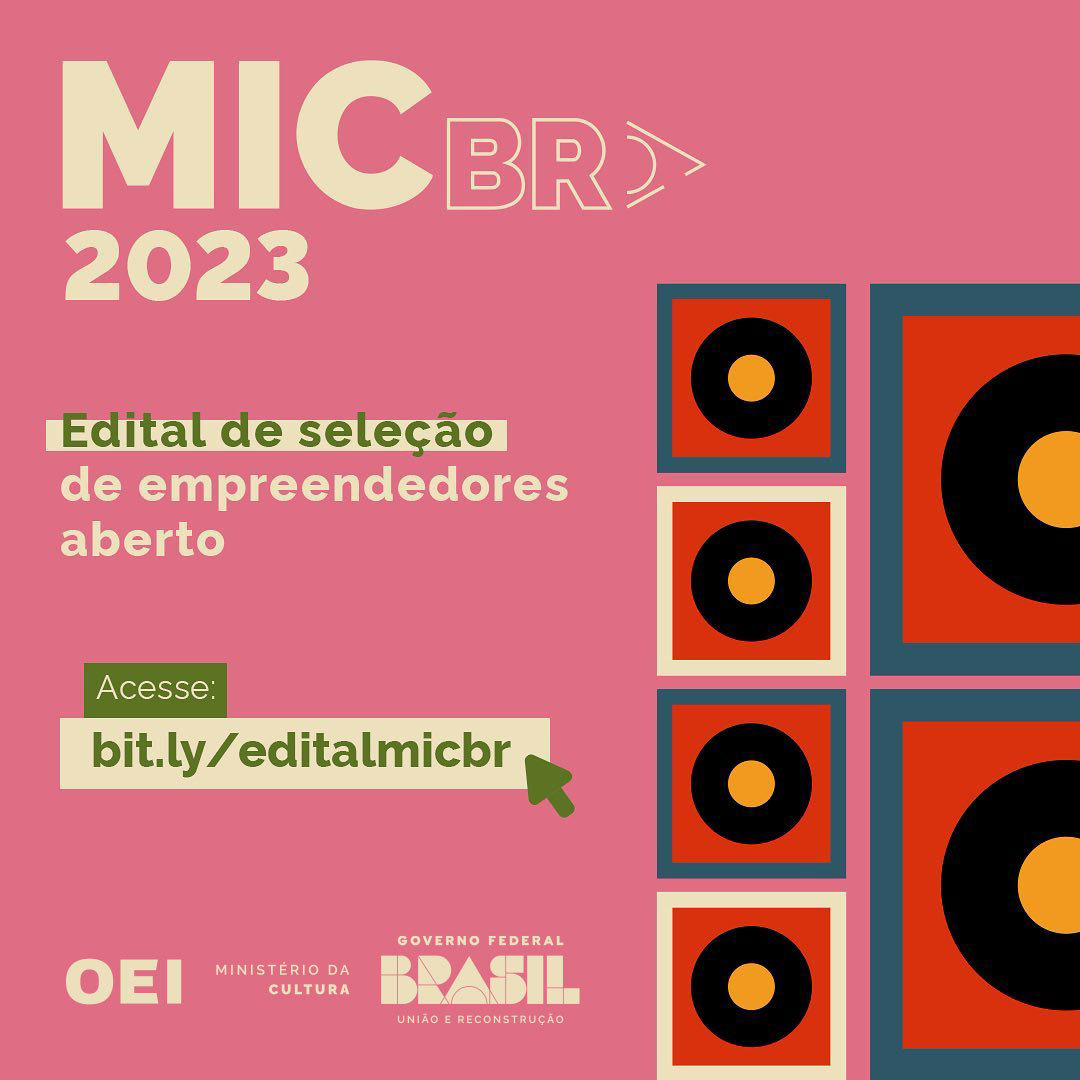OEIBrasil's tweet photo. Quer participar do #MICBR2023?
Se você é empreededor(a) crativo (a) confira o edital e faça sua inscrição: https://t.co/mFkB5gBrGw
Serão 5 compradores/demandantes e 15 vendedores/ofertantes selecionados em cada setor.
#micbr #oeibrasil #minc #cultura #edital #editalcultura https://t.co/pH5Qi2TNcB