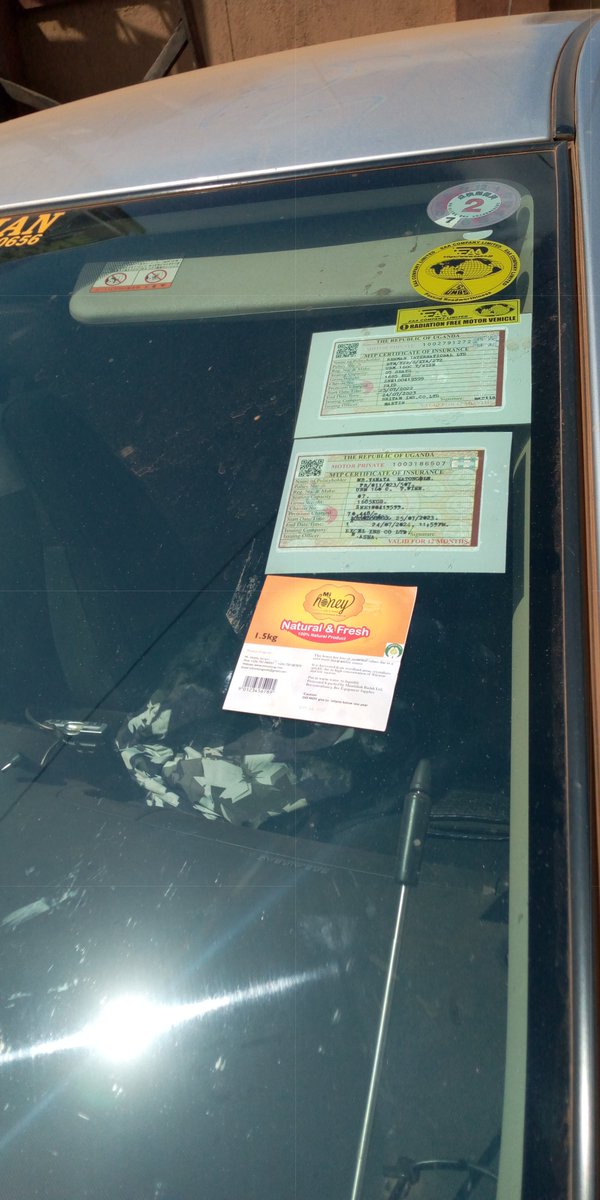 mihoneyug's tweet photo. When a satisfied client @MatovuJunior8 decides to add his trusted honey brand on his car insurance strikers. Thanks a lot to all our esteemed clients. https://t.co/lEYewDkOaW