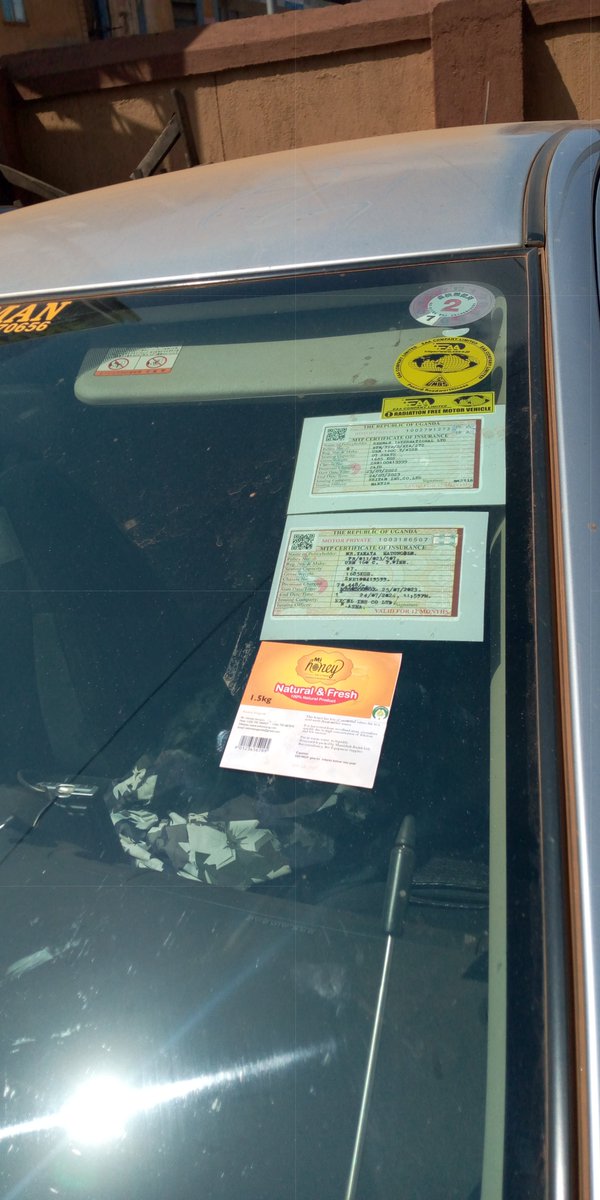 mihoneyug's tweet photo. When a satisfied client @MatovuJunior8 decides to add his trusted honey brand on his car insurance strikers. Thanks a lot to all our esteemed clients. https://t.co/lEYewDkOaW
