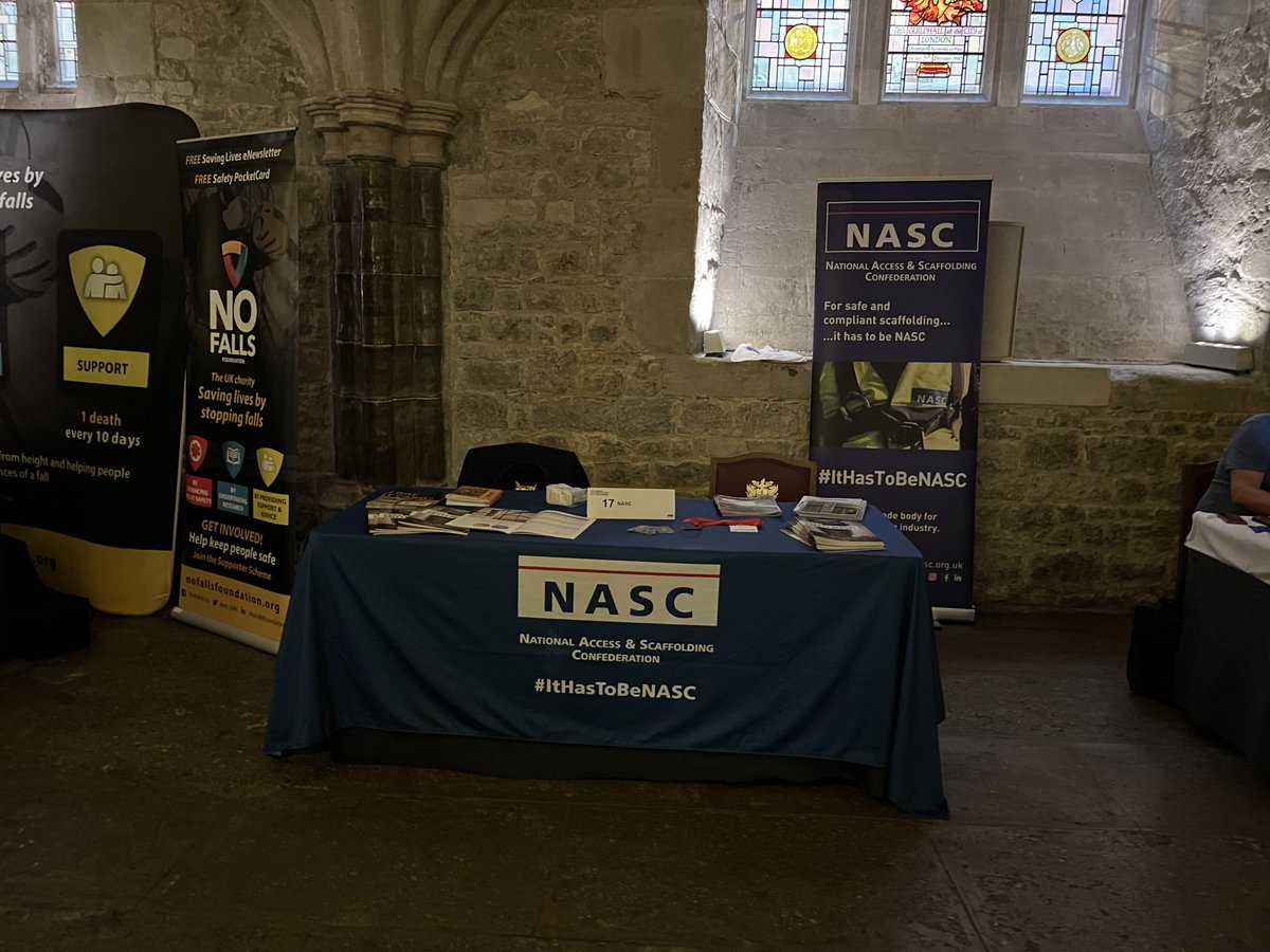 NASCscaffolding's tweet photo. The @LwahSeminar is green for go &amp; our stand – being run by #NASC H&amp;S Manager Steve Kearney – is in situ, representing #scaffolding in the #workatheight sector with fellow @AIFworkatheight members, MPs &amp; #constructionindustry professionals. 
#LWAS https://t.co/HtVhPmmTBk