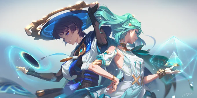 參加個活動 #GenshinImpact #Wanderer #FanArtContest
