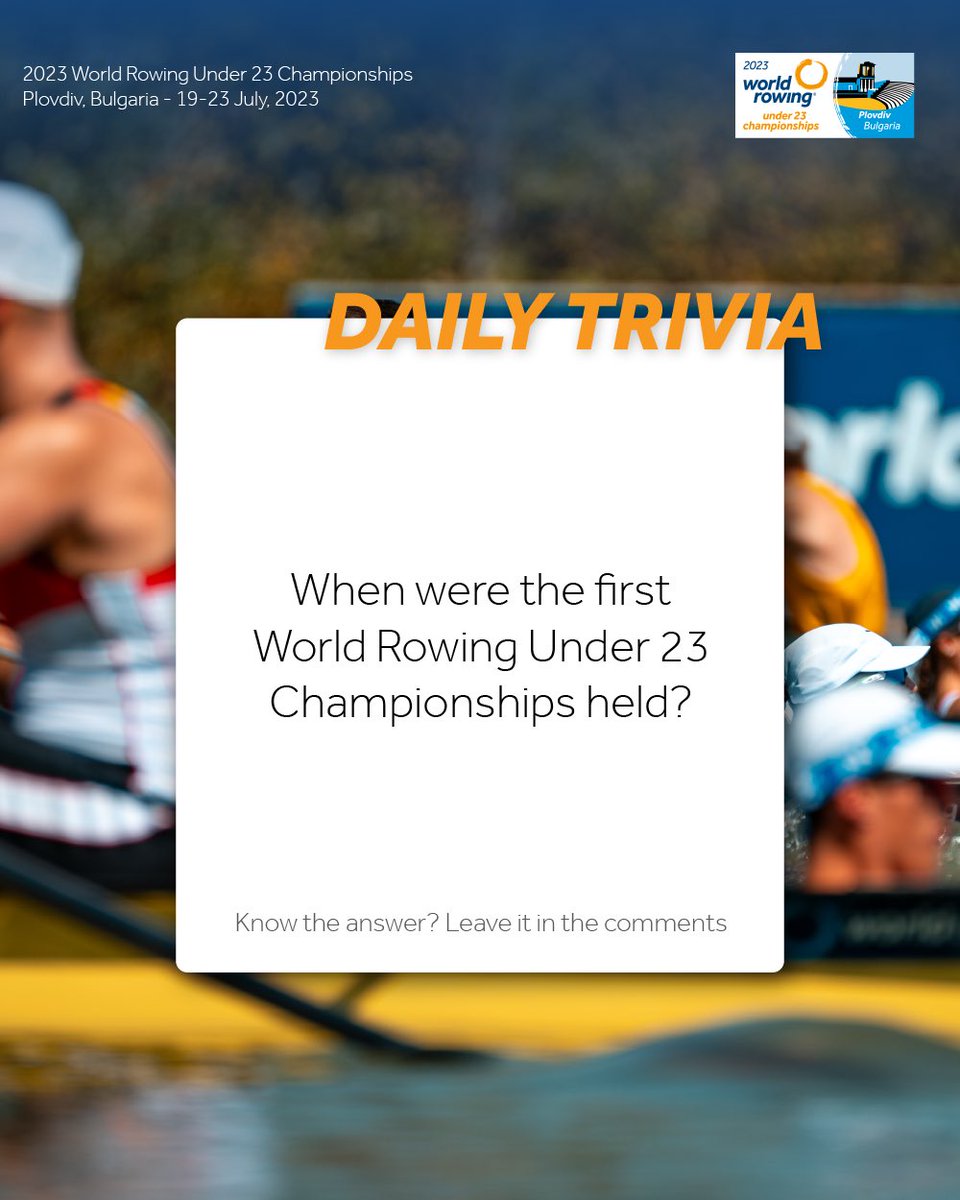 World Rowing on Twitter "& the trivia continues! We will ask one