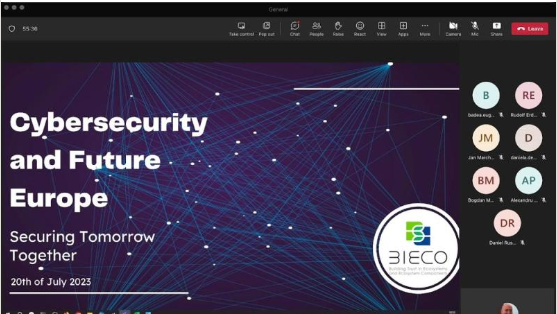 bieco_org's tweet photo. BIECO Final Workshop - Cybersecurity and the Future Europe

https://t.co/9YPwAxC6dE https://t.co/pkRyMFmVwM