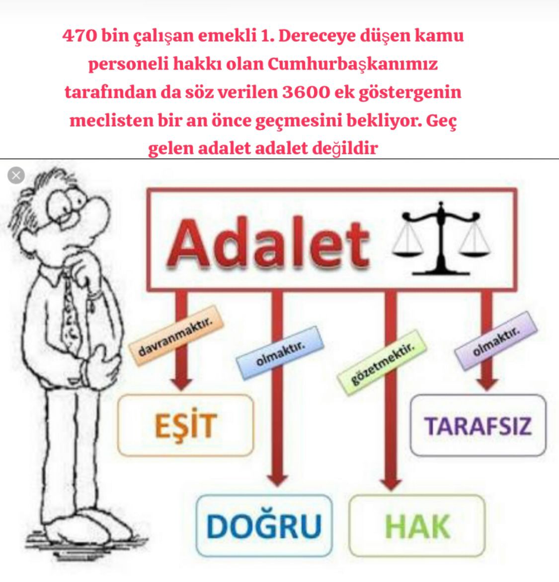 Yetkili ve etkili sendikalar 1.derecedeki memur ve emeklileri #TopluSözleşmede3600 ek gösterge için net tavır bekliyor. <a href="/RTErdogan/">Recep Tayyip Erdoğan</a> <a href="/dbdevletbahceli/">Devlet Bahçeli</a> <a href="/isikhanvedat/">Prof. Dr. Vedat Işıkhan</a> <a href="/erkanakcay45/">Erkan Akçay</a> <a href="/akbasogluemin/">Av. M.Emin AKBAŞOĞLU 🇹🇷</a> <a href="/OnderKahveci/">Önder Kahveci</a> <a href="/TurkesGuney/">Türkeş Güney</a> <a href="/Kamu_Sen/">Türkiye Kamu-Sen</a> <a href="/MemurSenKonf/">Memur-Sen</a> <a href="/_aliyalcin_/">Ali YALÇIN</a> <a href="/yusufyazgan37/">Yusuf YAZGAN</a>