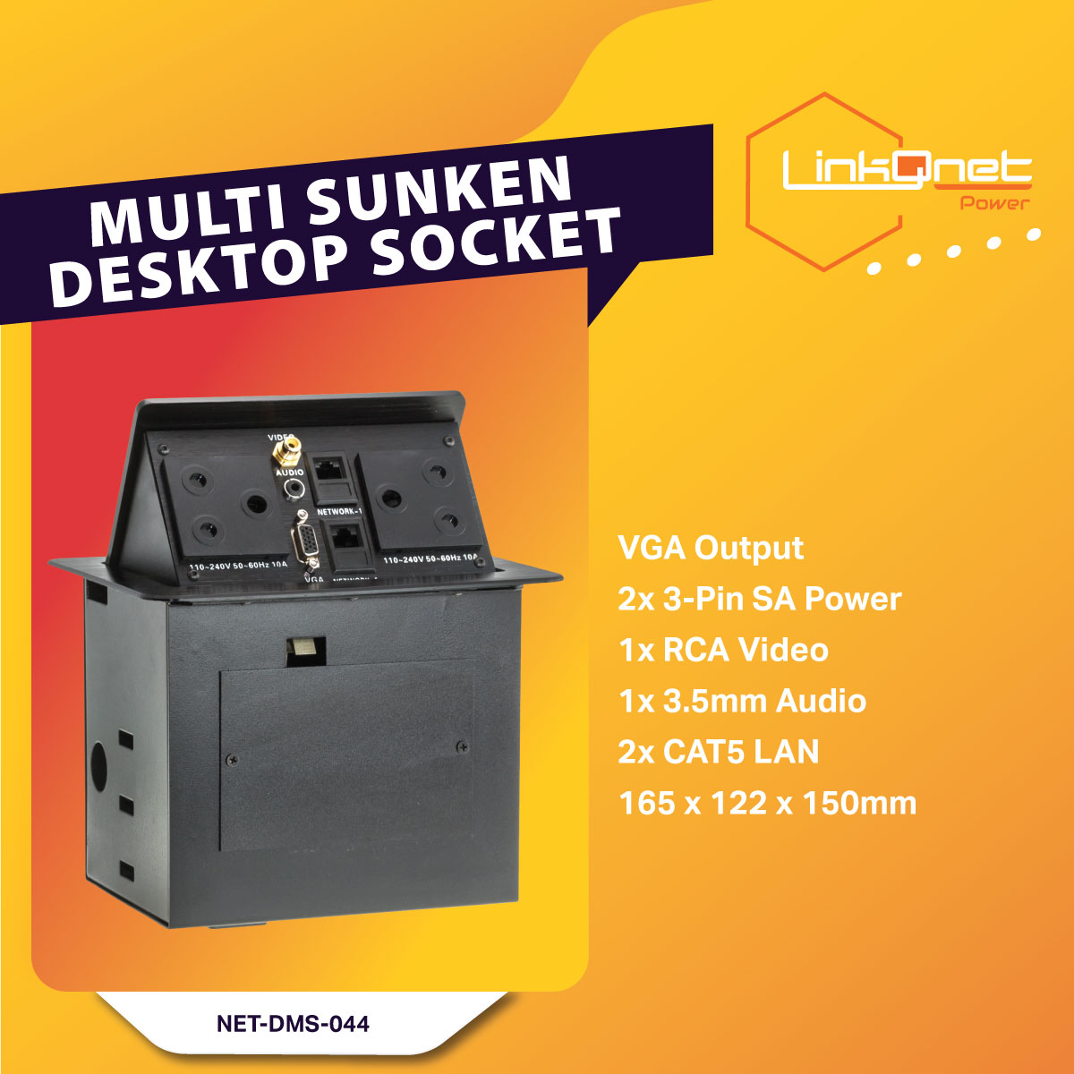 linkqage's tweet image. LinkQnet Desktop Popups.
Your Desk Just Became SMART!

Avoid pesky wires and plugging in and out with these desktop popup sockets! Install, Connect, Simple!

For any queries please contact us at sales@linkqage.co.za or call us on 0860 53 88 69📣

#Linkqage #Linkqnet #popupsocket