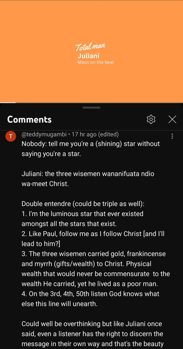 JulianiKenya's tweet photo. I guess today ni Teddy's day! I like his uchambuzi. 

#YTcomments https://t.co/MZsDDTlJCK