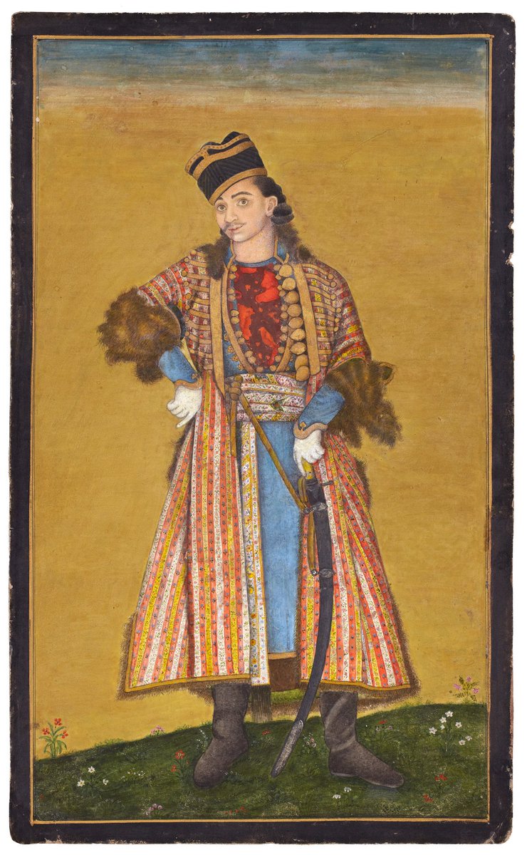 ssharadmohhan's tweet photo. Another 'very rare to see this level of tailoring nowadays, even on the wealthy'.
c1820 AD painting from #Delhi now at #DavidCollection 'Portrait of a Rohilla Afghan from the Barech family, one of the Pashtun clans from #Afghanistan who settled in Rohilkhand, #UttarPradesh India. https://t.co/MiD4tqttSx