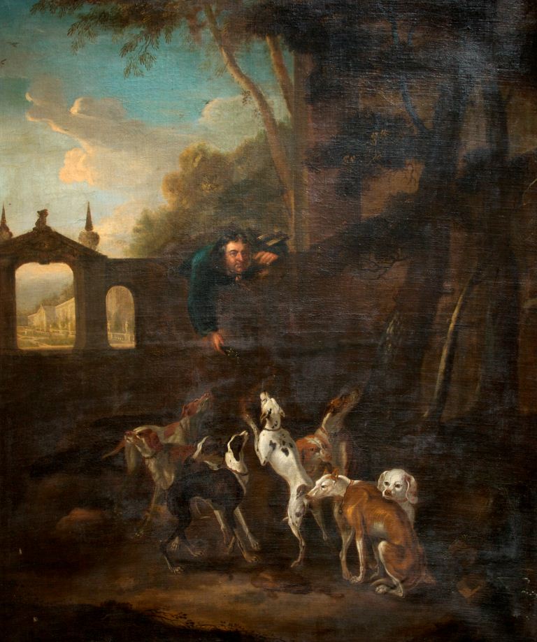 🐕Who let the dogs out?  This painting on display in the House shows a pack of hunting dogs.  It dates from around the 18th Century.

Visit Lydiard Park for the #bigdogarttrail & see some of the brilliant #Swindogs and have a go at Lydiard House’s Waggy Tail Trail. Woof!