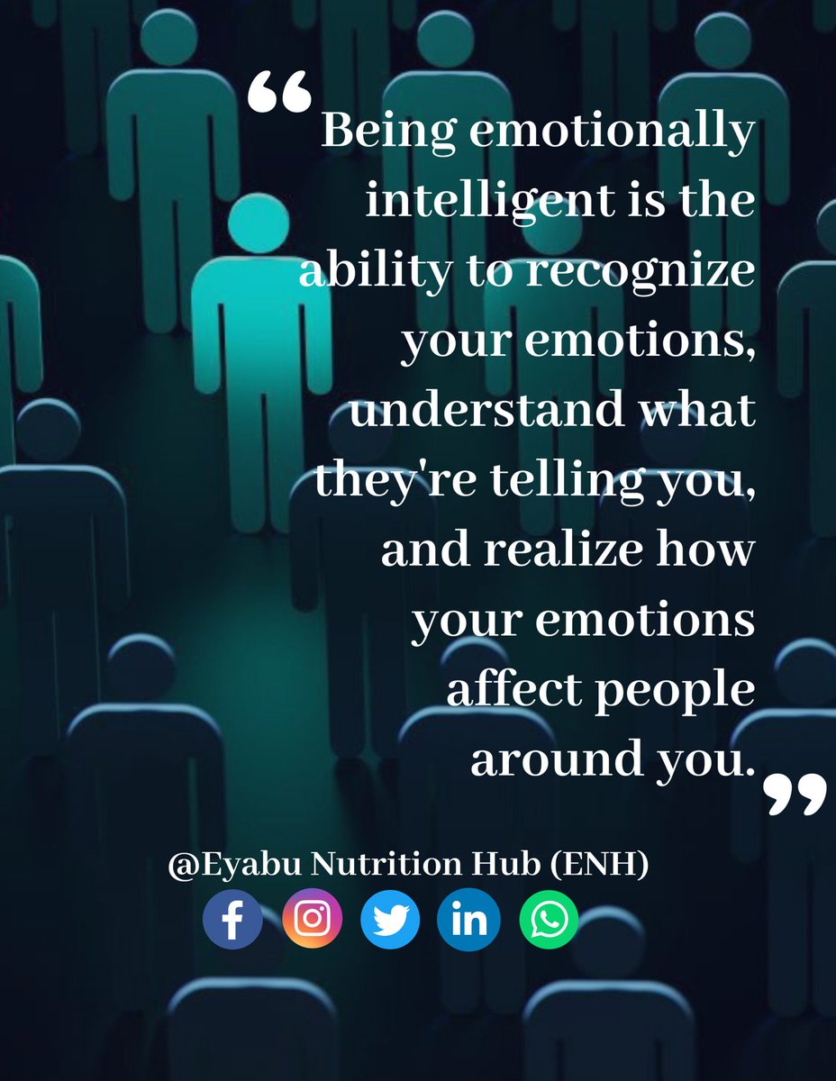 EyabuNutrition_'s tweet photo. Emotional intelligence involves your perception of others: when you understand how they feel, this allows you to manage relationships more effectively. 

~Eyabu Nutrition Hub (ENH)
~ENH Wellness UG 
#EmotionalIntelligence
#DailyNuggetsFromENH #ThursdayThoughts https://t.co/nWuYLaF8EA