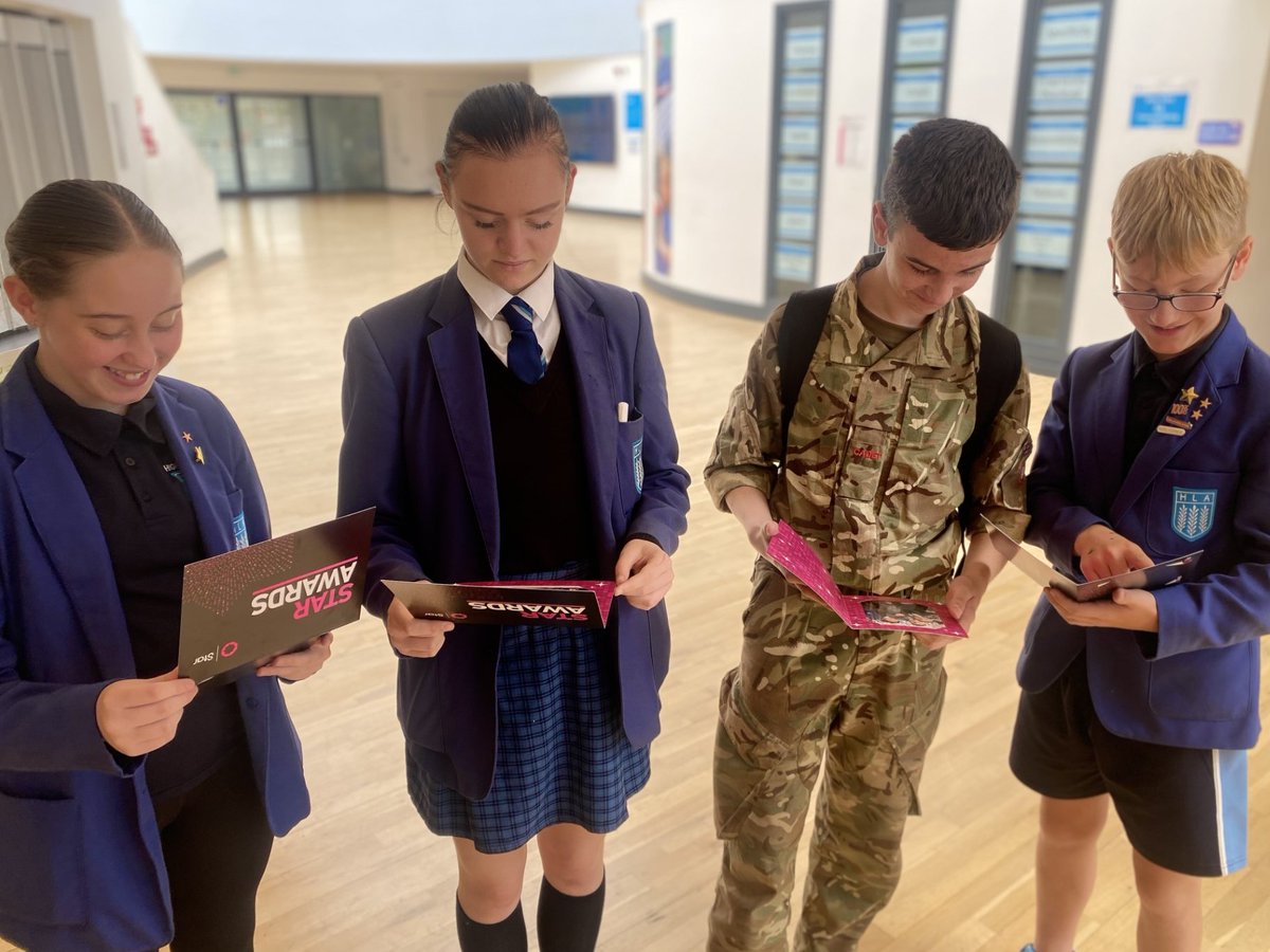 HighfieldLA's tweet photo. Enjoying rewarding our pupils during this half term's #KeepShining Celebration week. Yesterday some of our pupils were delighted to receive a special memento from the #STARAwards event. We are so proud of all our young people who choose to #BeTheirBest and #Lead our community. https://t.co/mdB44MDuNU