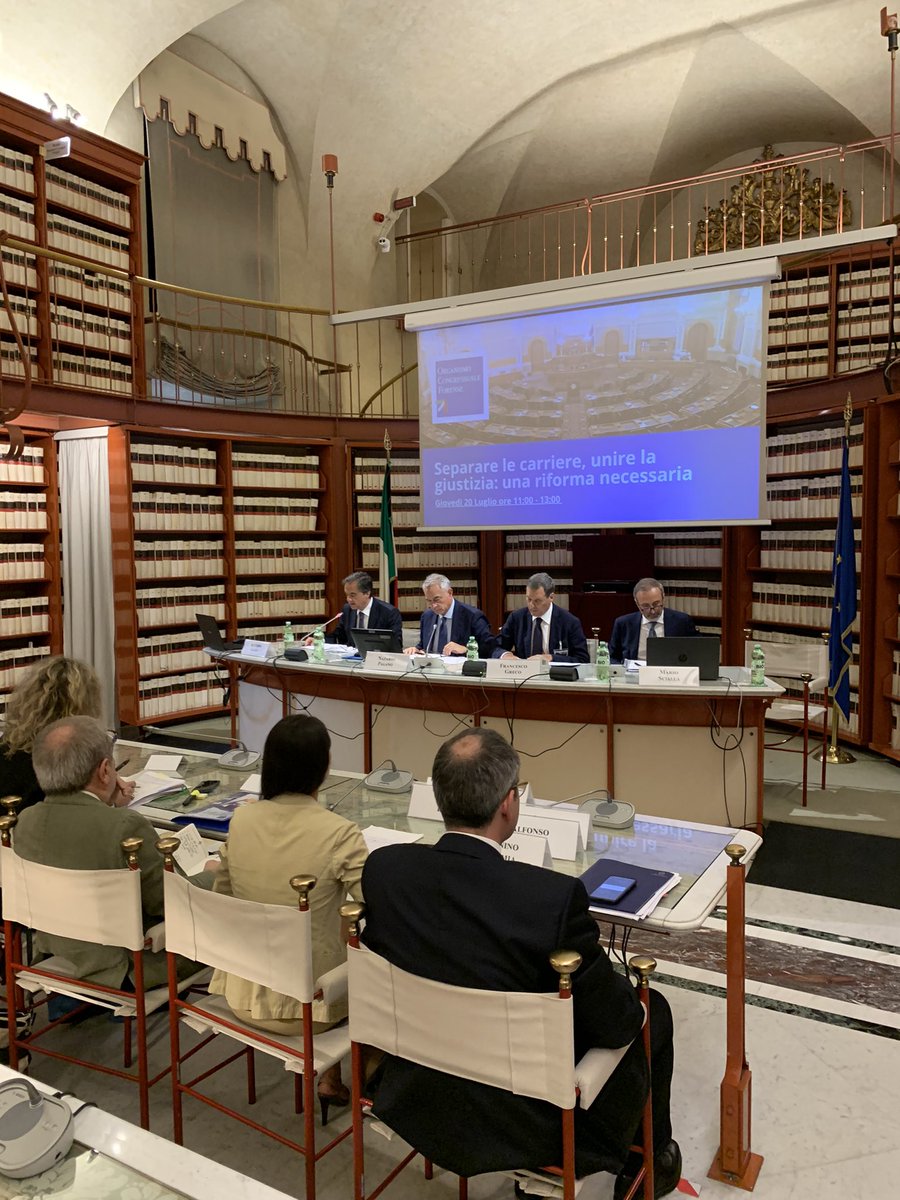 ocforganismo's tweet photo. 🔵Ha inizio il convegno dal titolo “Separare le carriere, unire la giustizia: una riforma necessaria”. 

📌Segui la diretta del convegno sul nostro canale Facebook.

#ocf #ocforganismo #nordio #giustizia #avvocatura #separazione #carriere #roma #20luglio https://t.co/cSbNg0VBTr