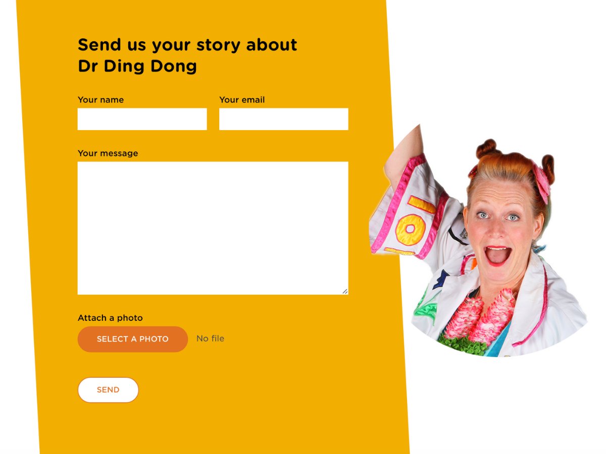 Have you met a Giggle Doctor in the hospital and want to say hello or send them a message?👋 Just click on a Giggle Doctor's page like Dr Ding Dong's, and you can write a message to them or find out fun facts about their characters & where they visit!😊🧡 theodora.co.uk/meet-the-giggl…