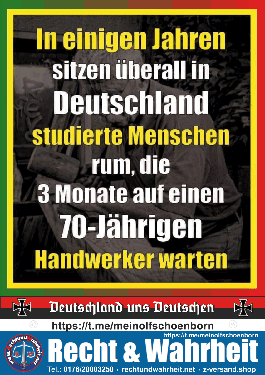 m_schonborn's tweet photo. #70 ,#Deutschland, #Handwerker, #Menschen, #studiert https://t.co/wrbHhaNGCH
