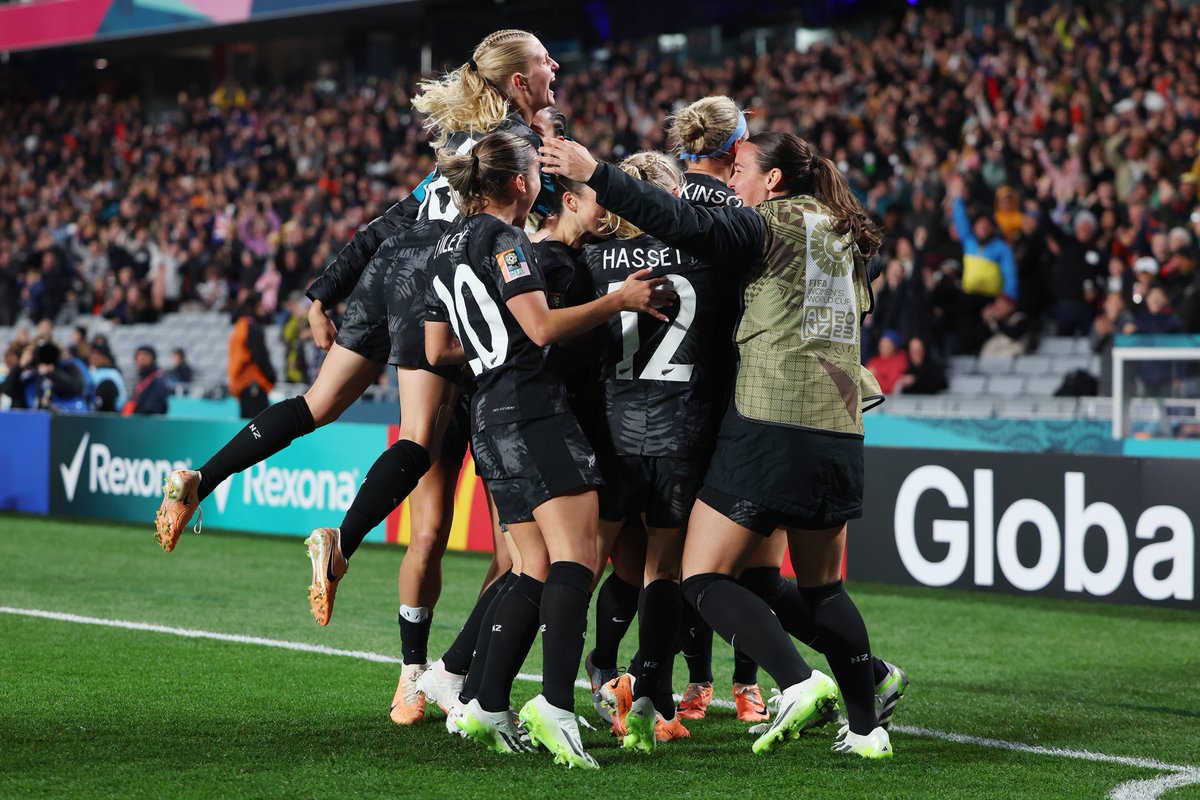What a moment for <a href="/FIFAWWC/">FIFA Women's World Cup</a> co-hosts <a href="/NZ_Football/">New Zealand Football 🇳🇿</a>! 🇳🇿

History is made as Hannah Wilkinson's goal gives them their nation's first ever World Cup victory – and it comes on home soil 👏