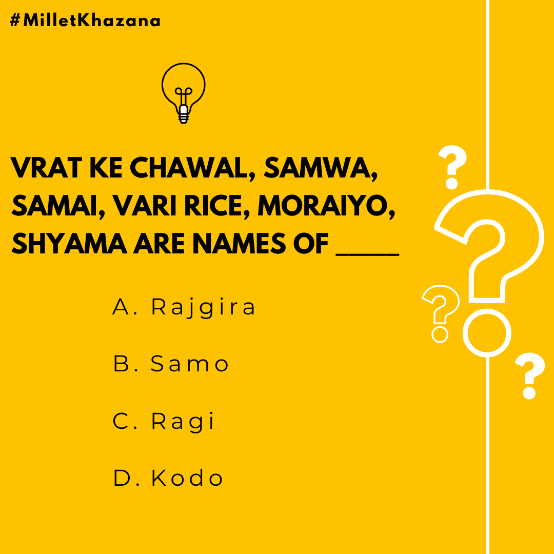 SanjeevKapoor's tweet photo. Let's see if you can guess this #MilletKhazana member.
Tell me in the comments which one it is β¬οΈβ¬οΈ
#MilletKhazana #SanjeevKapoor
#365DaysOfMillets #MilletwithSK #ThisYearMillets #YearOfMillets #WorldOnMillets #IndiaOnMillets #IYOM2023 #Millet #milletrecipes #guessthemillet #fillintheblank #quiz #quiztime