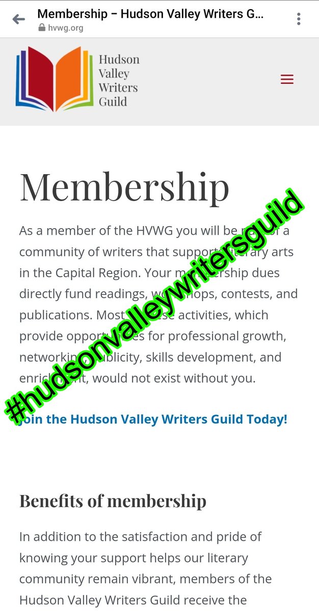 Two Important Creative Connections (Upstate NY) Membership (July 2023)
@ArtsMidHudson & @WritersHudson 
artsmidhudson.org
hvwg.org