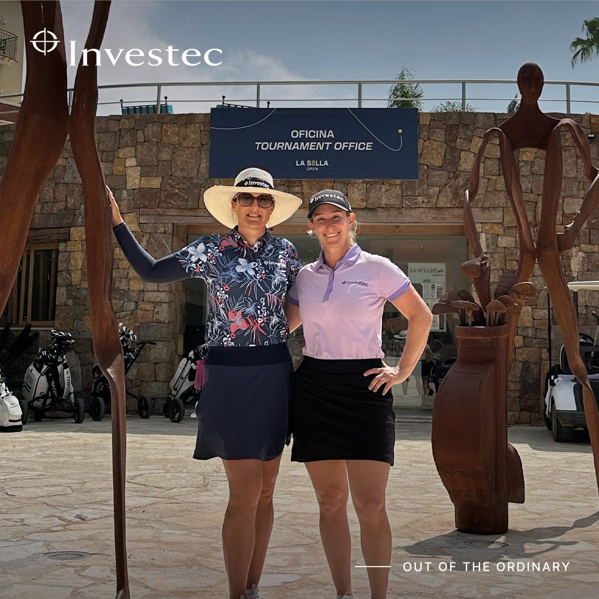 Proud to support two 🇿🇦 sponsored golfers @Nicole_Garcia72 and @stacybregman in 🇪🇸 this week, as they compete in the @lasellagolf. Greatness never settles for ordinary. #InvestecGolf #RaiseOurGame #LaSellaOpen